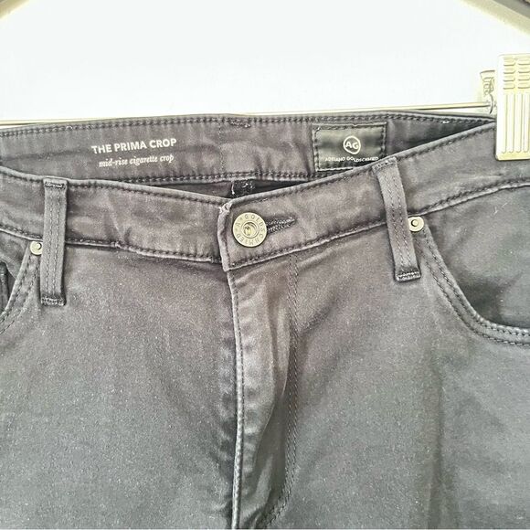 AG‎ Adriano Goldschmied Black Prima Crop Mid Rise Cigarette Jeans - Picture 12 of 15